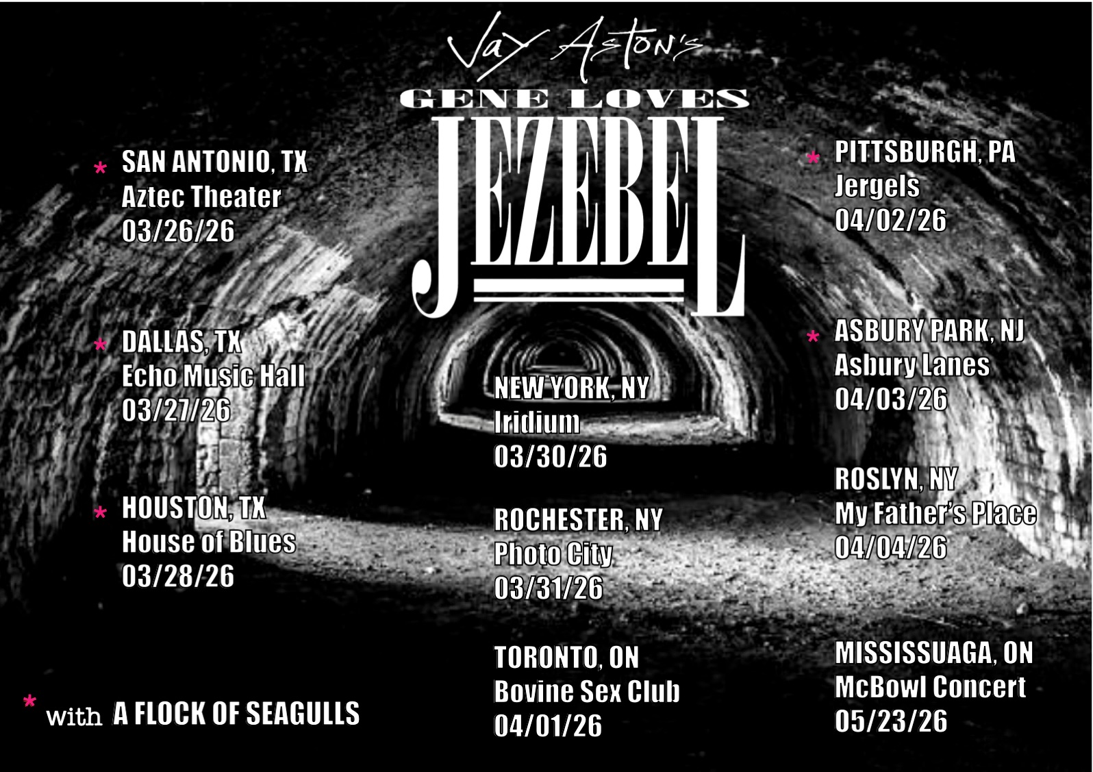 Gene Loves Jezebel Tour Poster 2026